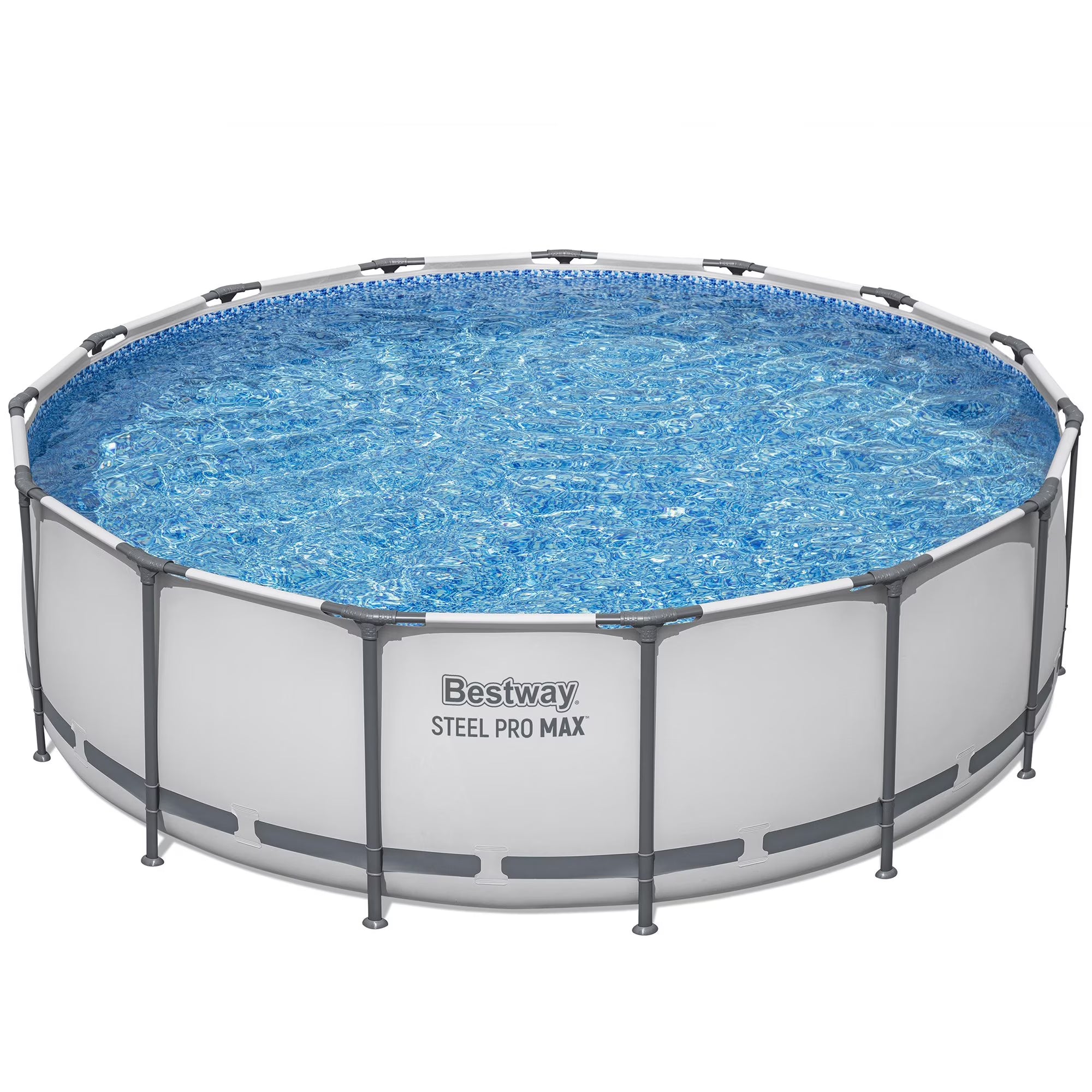 Steel Pro MAX 15' x 48" Above Ground Pool Set, 4231 Gal, Outdoor Family Pool, Puncture & Corrosion Resistant, w/ Filter Pump, Ladder & Cover