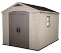 8x11 Ft All-Weather Resin Outdoor Storage Shed, Taupe
