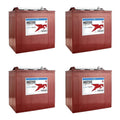6V 225Ah Deep Cycle Golf Cart Batteries, 4-Pack