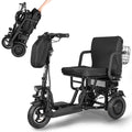 3-Wheel Folding Mobility Scooter Lightweight for Seniors & Adults 300 lbs, Portable Powered Handicap All-Terrain Travel Scooter, Foldable Collapsible