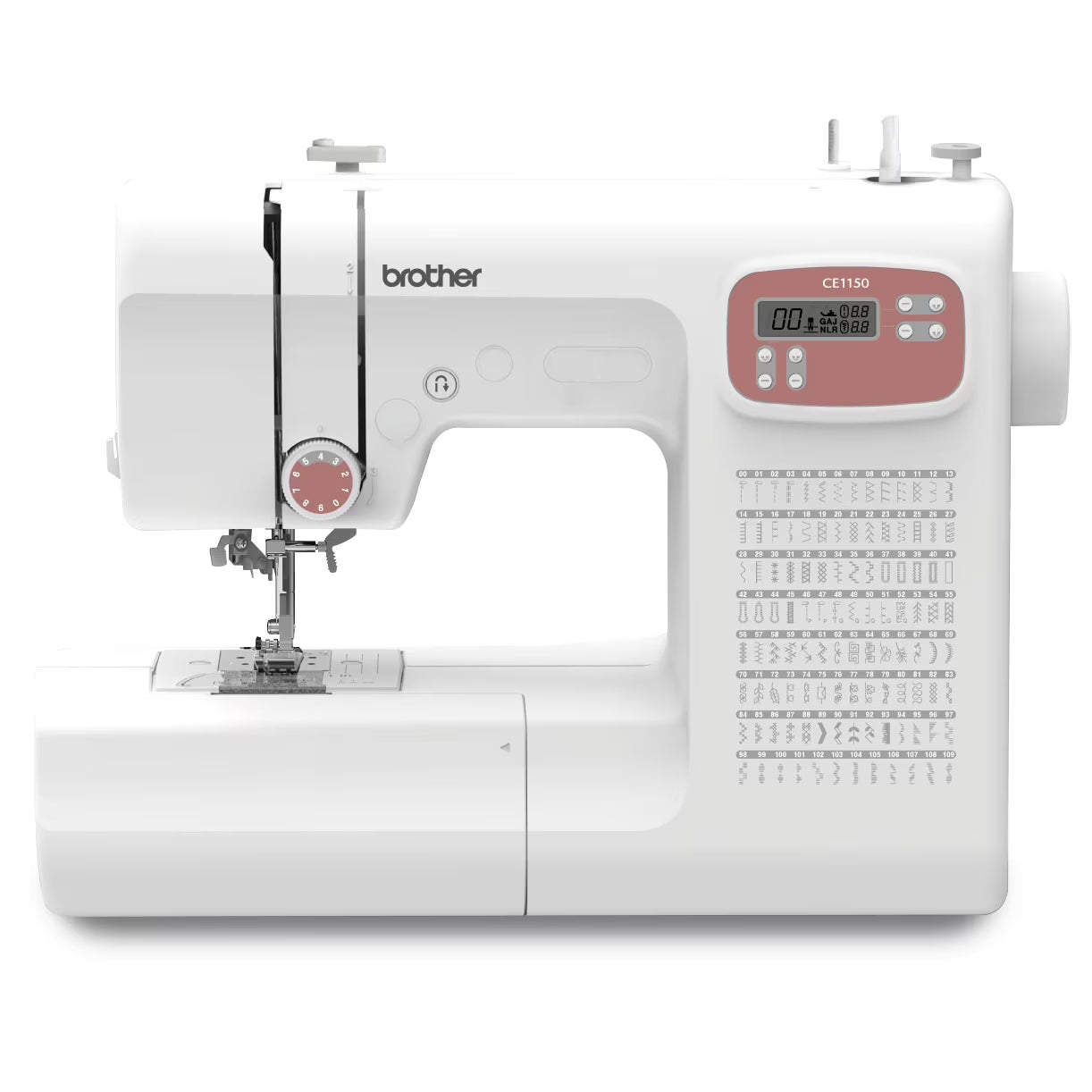 110-Stitch Computerized Sewing Machine w/ Auto Needle Threader, LCD Display & Wide Stitch Range