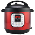 6 Qt Multi-Cooker, Red Stainless Steel, Pressure Cooker, Slow Cooker, Rice Cooker, Steamer, Sauté, Yogurt Maker, Warmer & Sterilizer