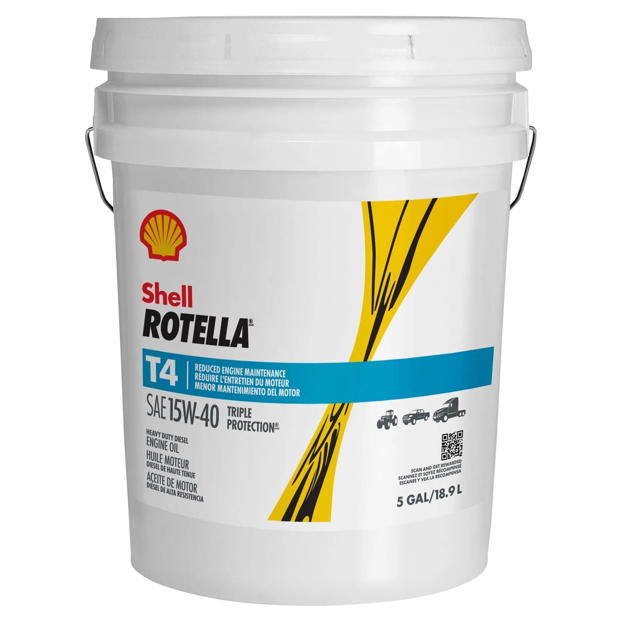 15W-40 Diesel Motor Oil, Triple Protection Formula, 5 Gallon Pail
