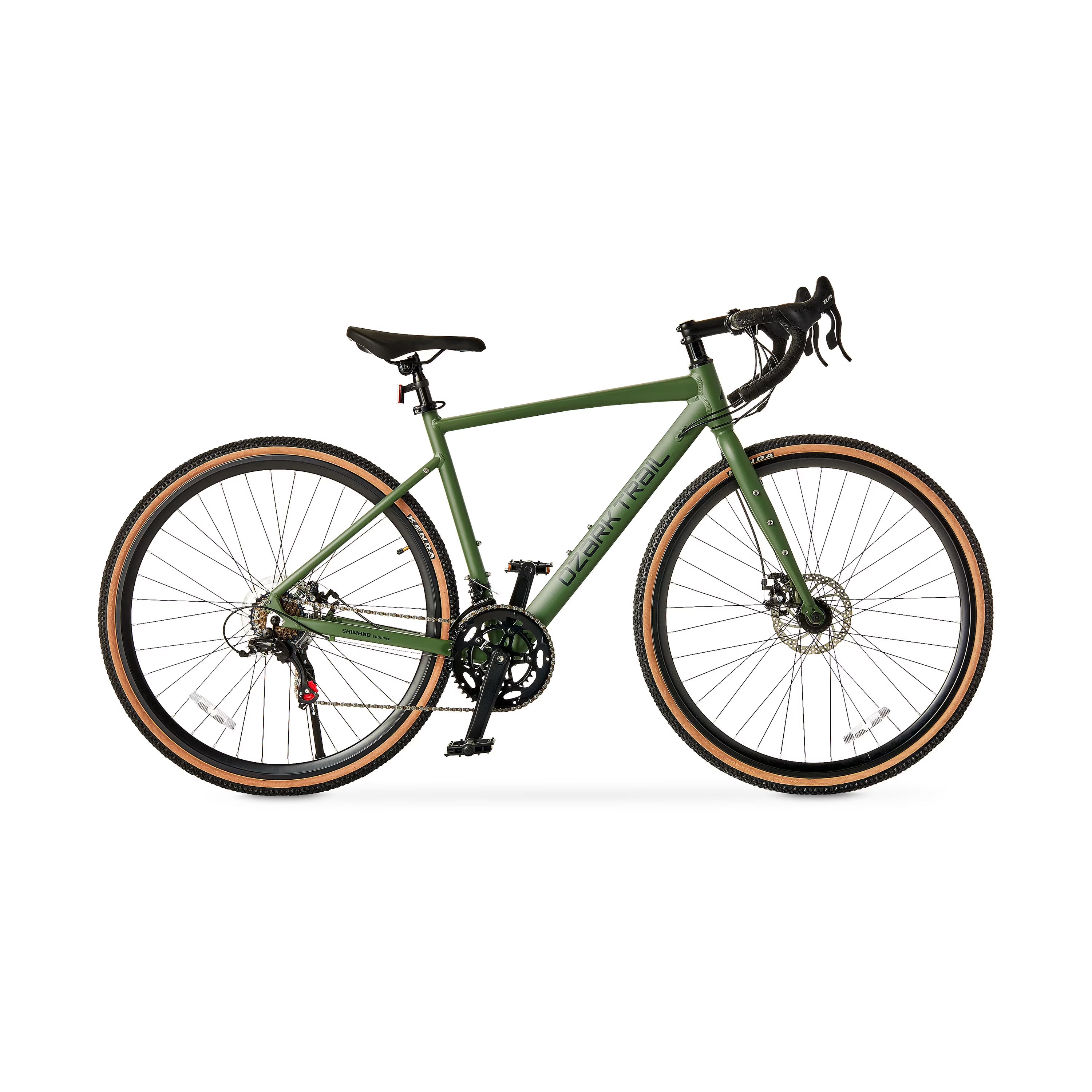 700c Drop Bar Gravel Bike, Medium Frame, Fits Riders 5'5" - 5'10", Green, Adult