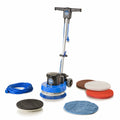 Heavy-duty commercial floor polisher buffer scrubber machine w/ 5 pads