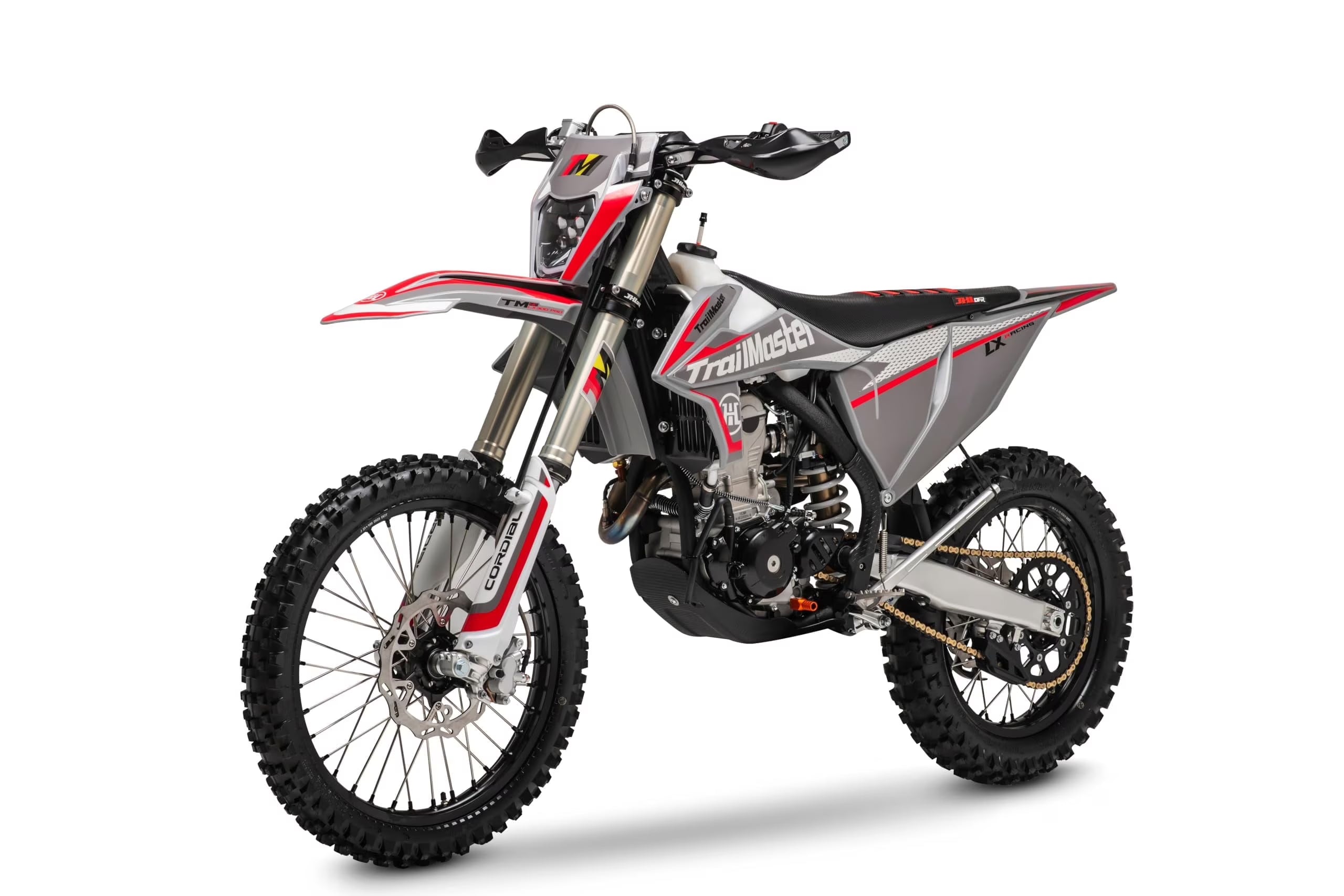 High-Performance LX300 PRO Mid-Size Electric Start Racing Dirt Bike, Red