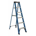 6' Fiberglass Step Ladder, 10' Reach Height, 225-lb Load Capacity
