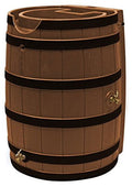 65-Gallon Rain Barrel w/ Darkened Ribs - Terra Cotta