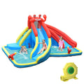 Inflatable Crab Dual Slide Bounce House & Splash Pool w/ 950W Blower