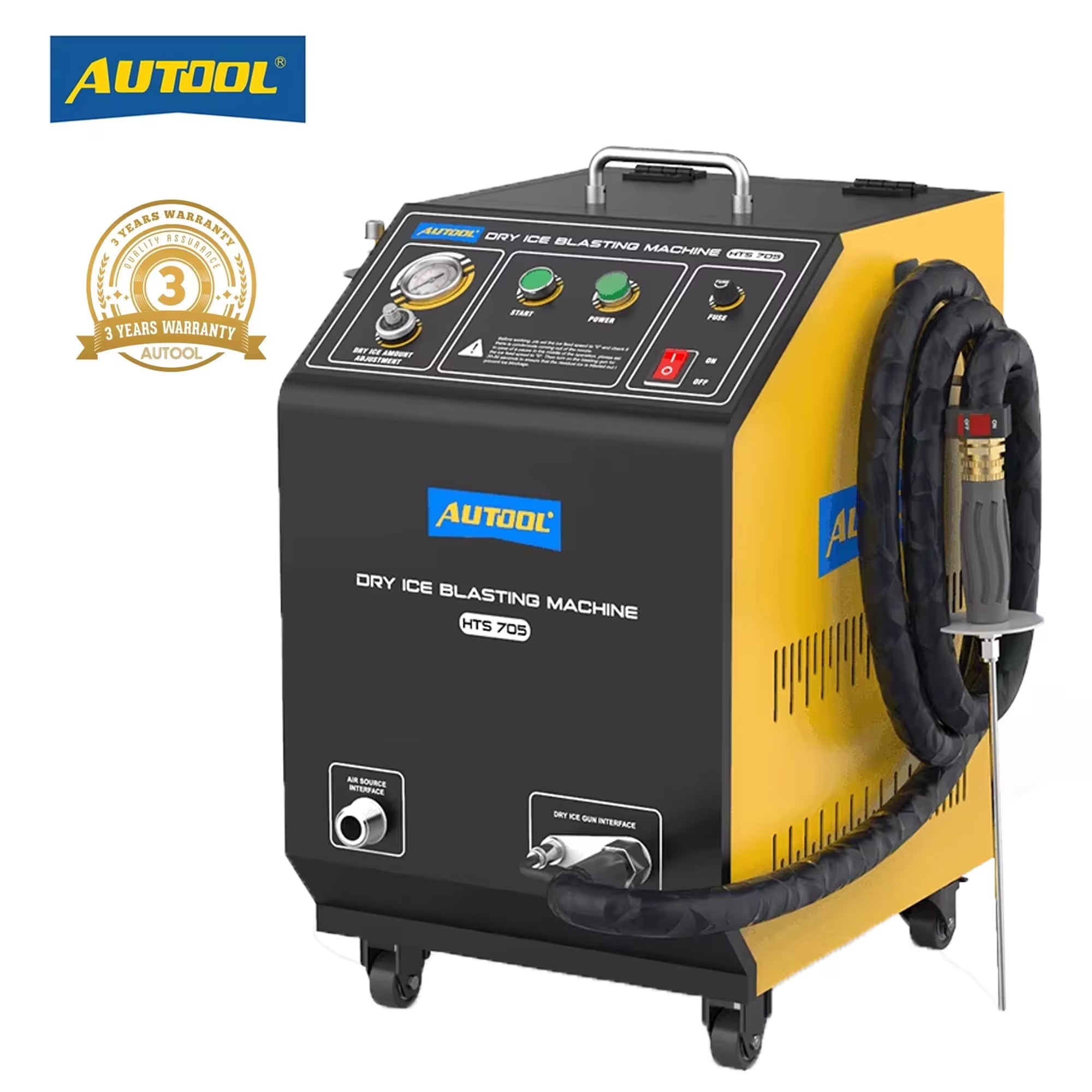 Dry Ice Blasting Machine 110V/220V for Car Engine Throttle Carbon Deposit & Exhaust Pipe Cleaning, HTS705