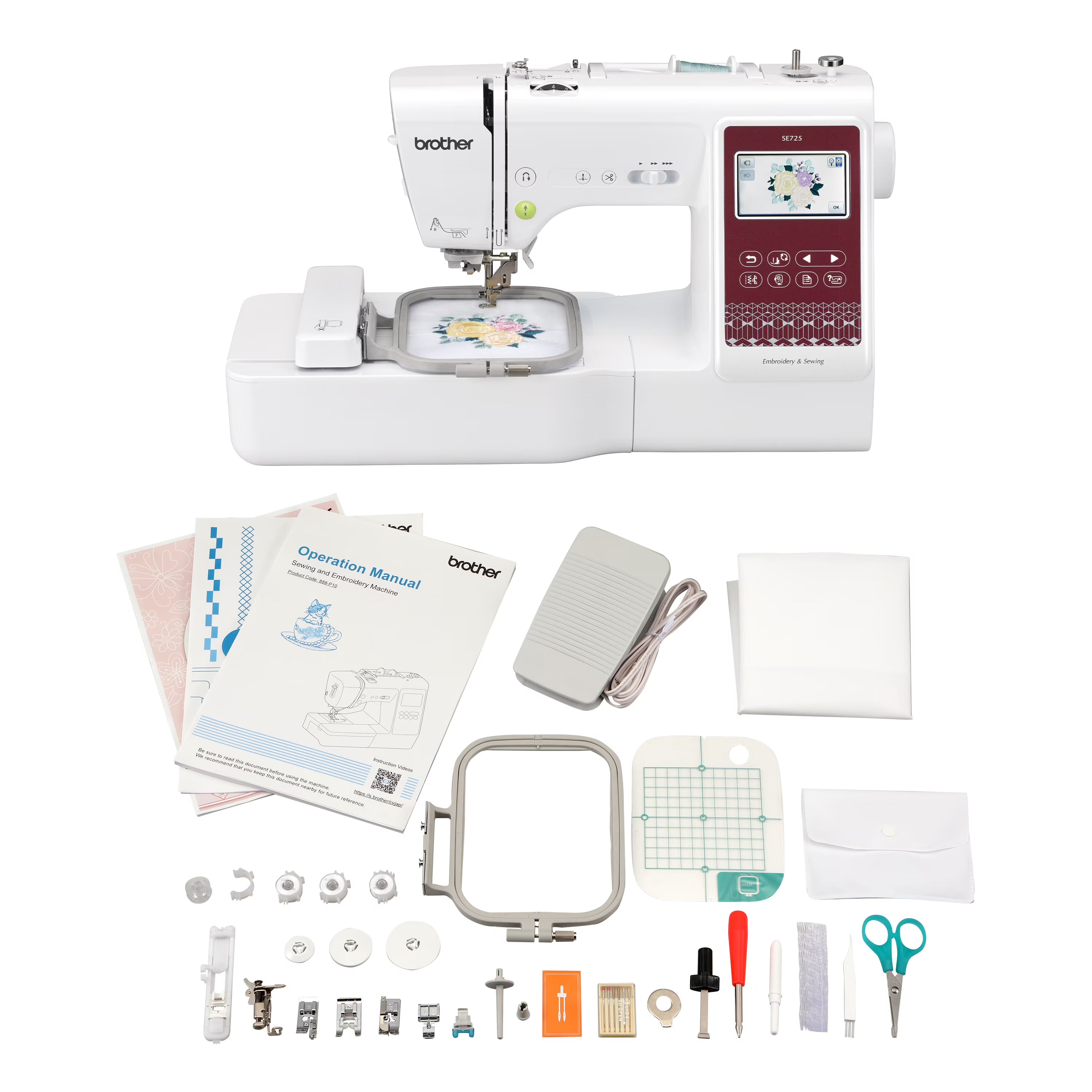 Sewing & Embroidery Machine with Artspira App, 50 Free Designs, 725 Model