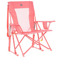 Foldable Rocking Camp Chair w/ Comfort Pro Rocker - Blush