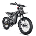 Peak-3000W Electric Motorcycle, 40MPH Max Speed, 80-Mile Range, 25" Fat Tire, 7-Speed E-Bike, White
