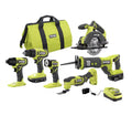 18V Cordless 6-Tool Combo Kit w/ 1.5 Ah & 4.0 Ah Batteries & Charger