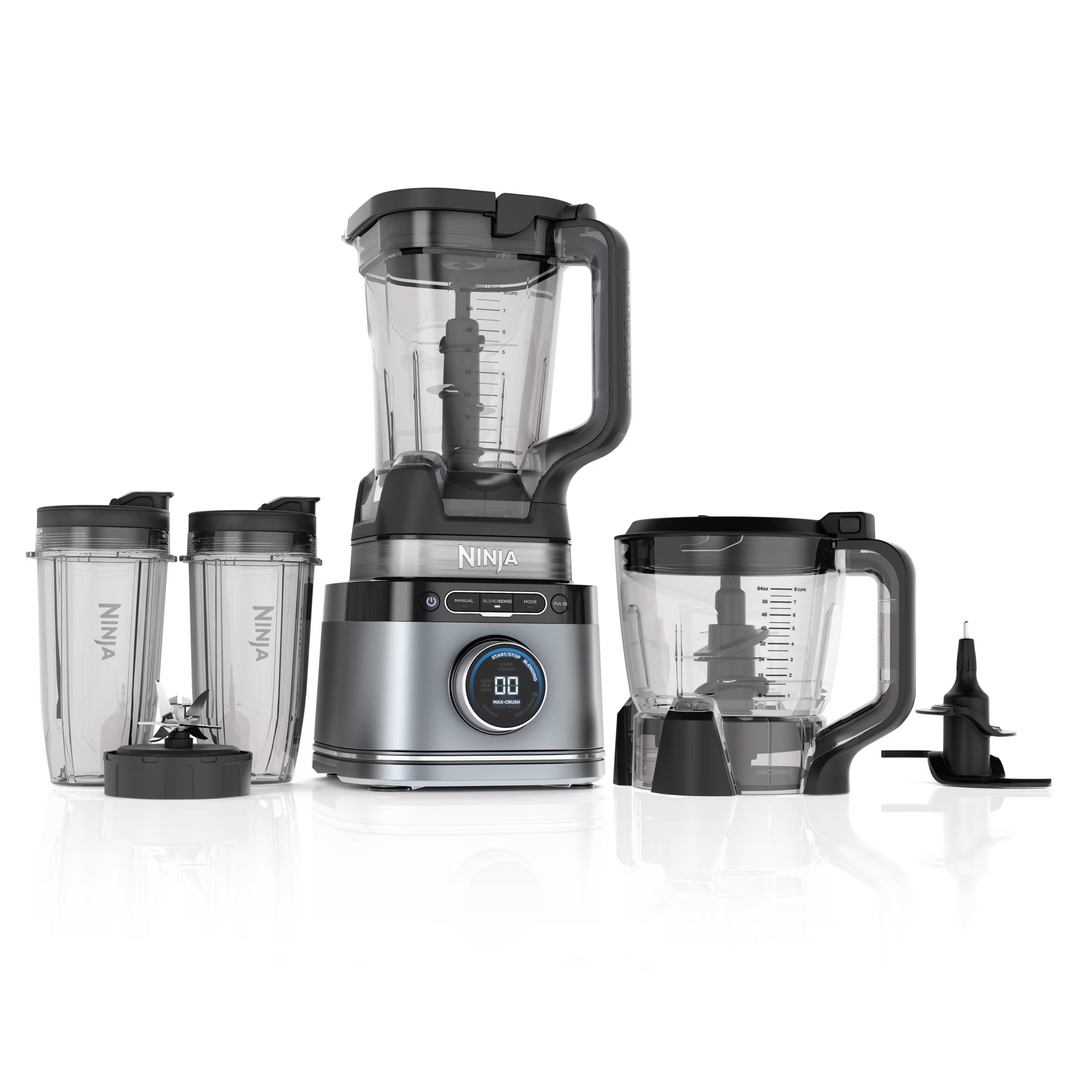 Power Blender & Food Processor with Blend Sense Technology, Silver, 1500W