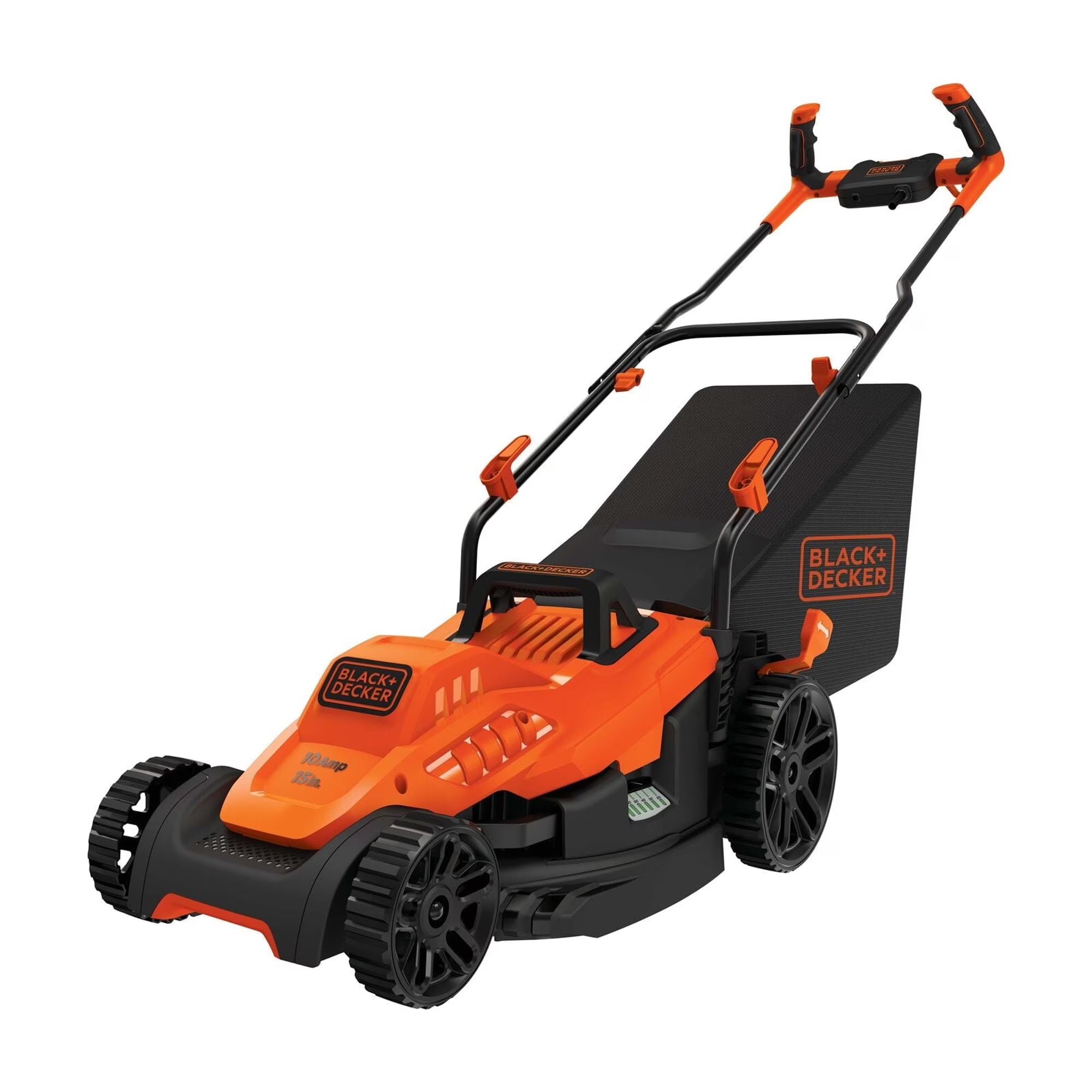 15" Corded Electric Push Walk-Behind Mower w/ Comfort Grip Handle