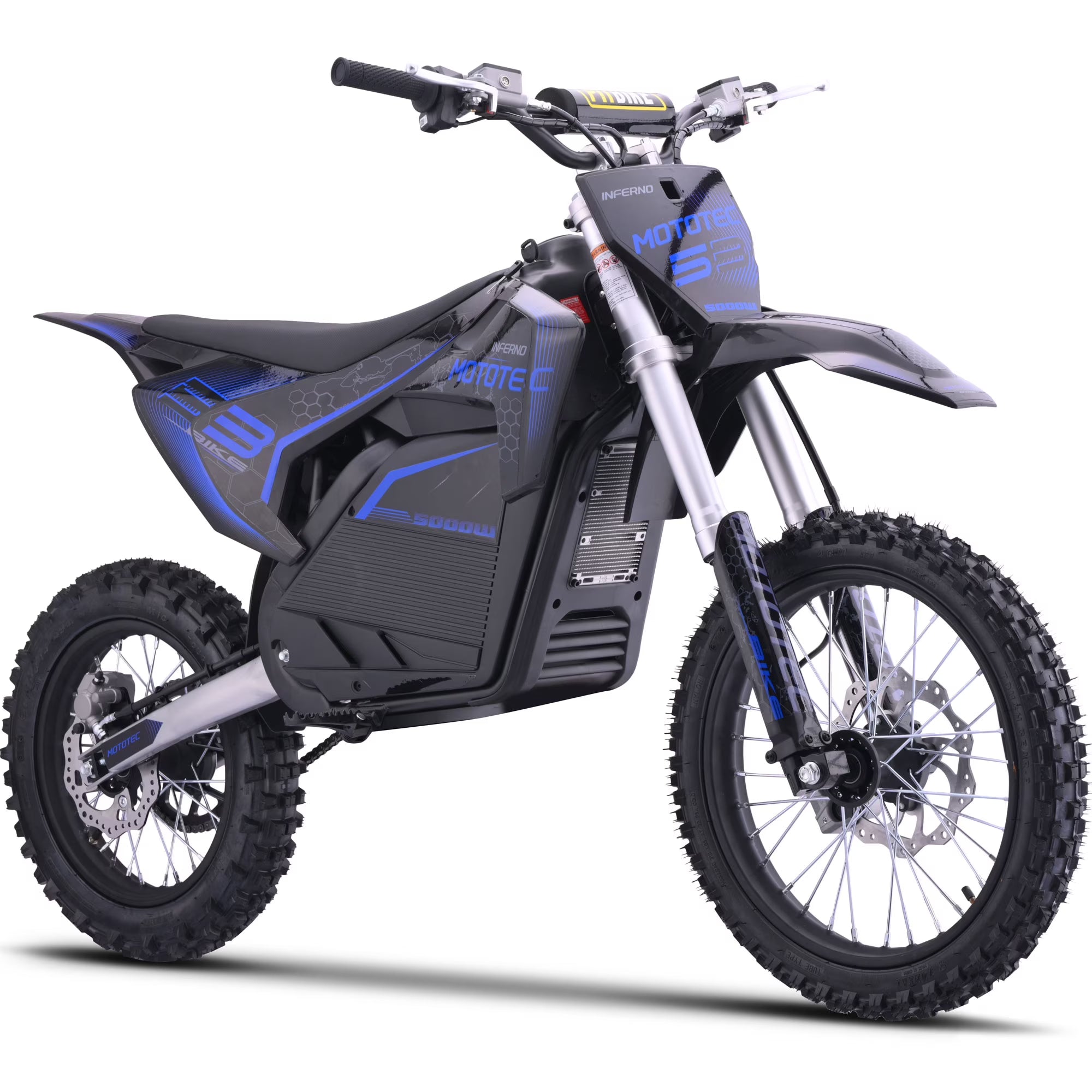 72V Pro Electric Dirt Bike 5000W Lithium Blue