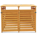 4.9 ft. x 4 ft. Wooden Trash & Recyclables Storage Shed - HANWS0103-NAT