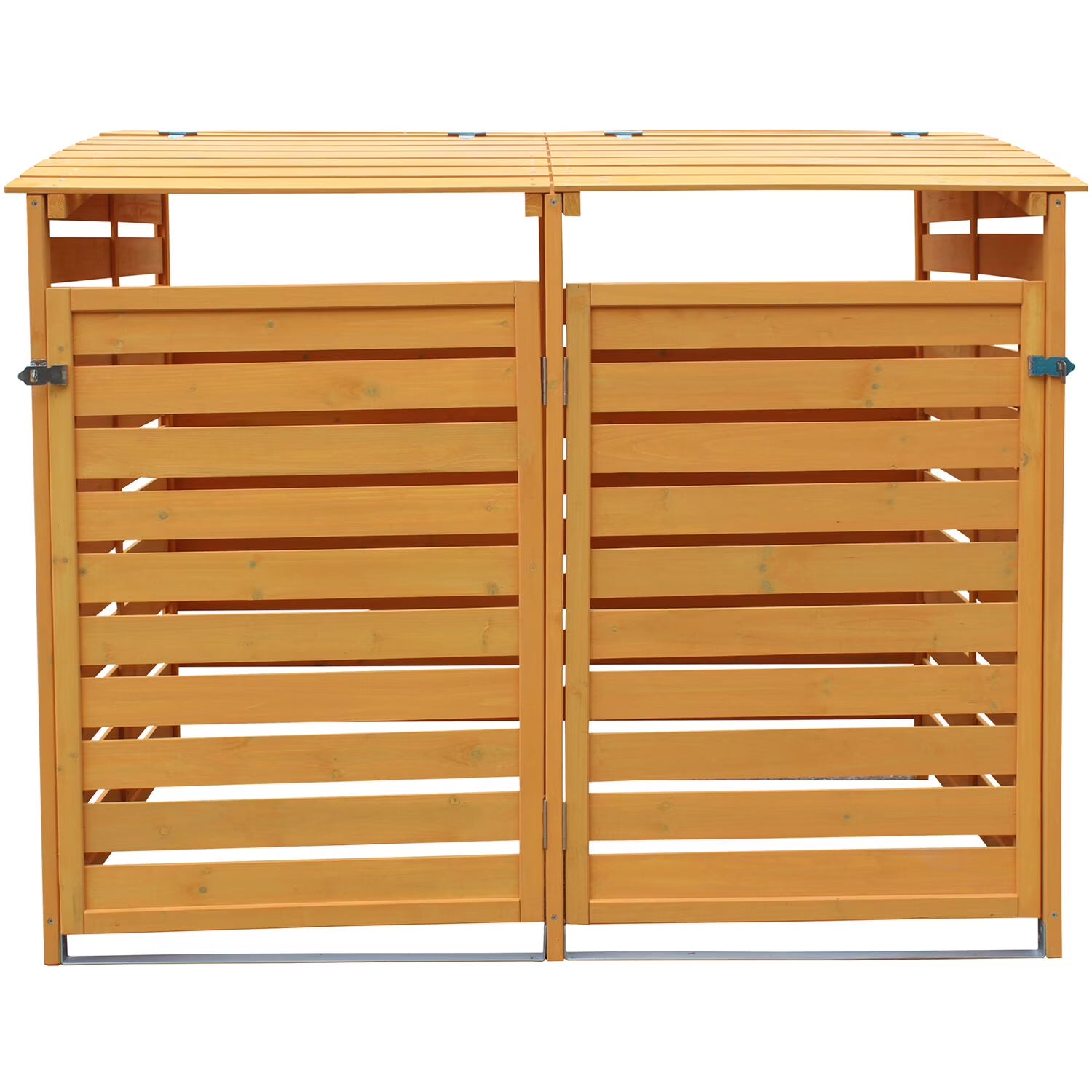 4.9 ft. x 4 ft. Wooden Trash & Recyclables Storage Shed - HANWS0103-NAT