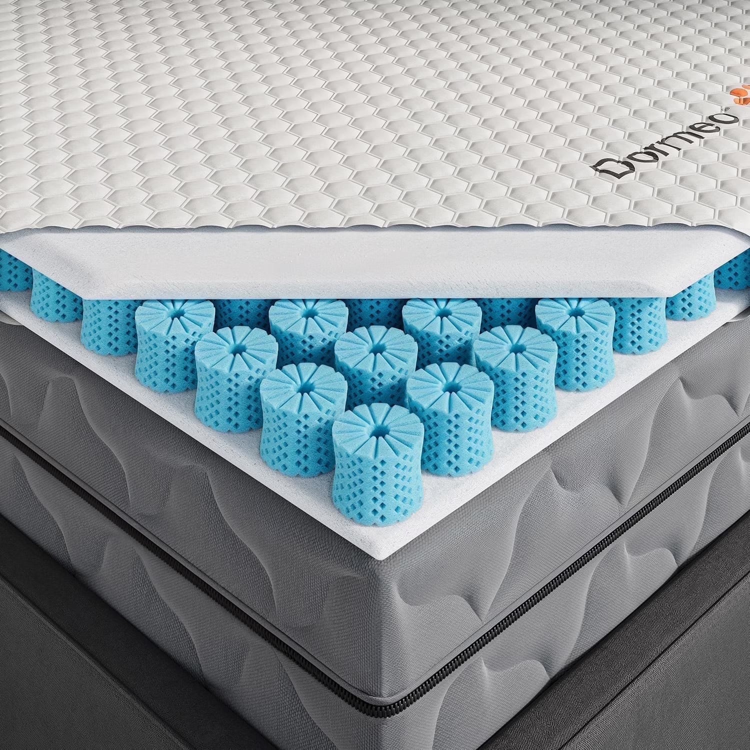 Dormeo Premium Mattress Topper Queen Bed Cooling Mattress Pad with Octaspring Technology