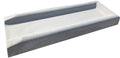 Precast Concrete Splash Block for Rain & Gutter Downspout Drainage - 3"H x 11"W x 30"L Solid Concrete