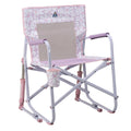 Foldable Rocking Camp Chair, Purple Floral