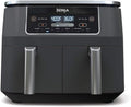 8 Qt 6-in-1 DualZone 2-Basket Air Fryer w/ 2 Independent Frying Baskets, Match Cook & Smart Finish for Roast, Broil, Dehydrate & More, Quick Easy