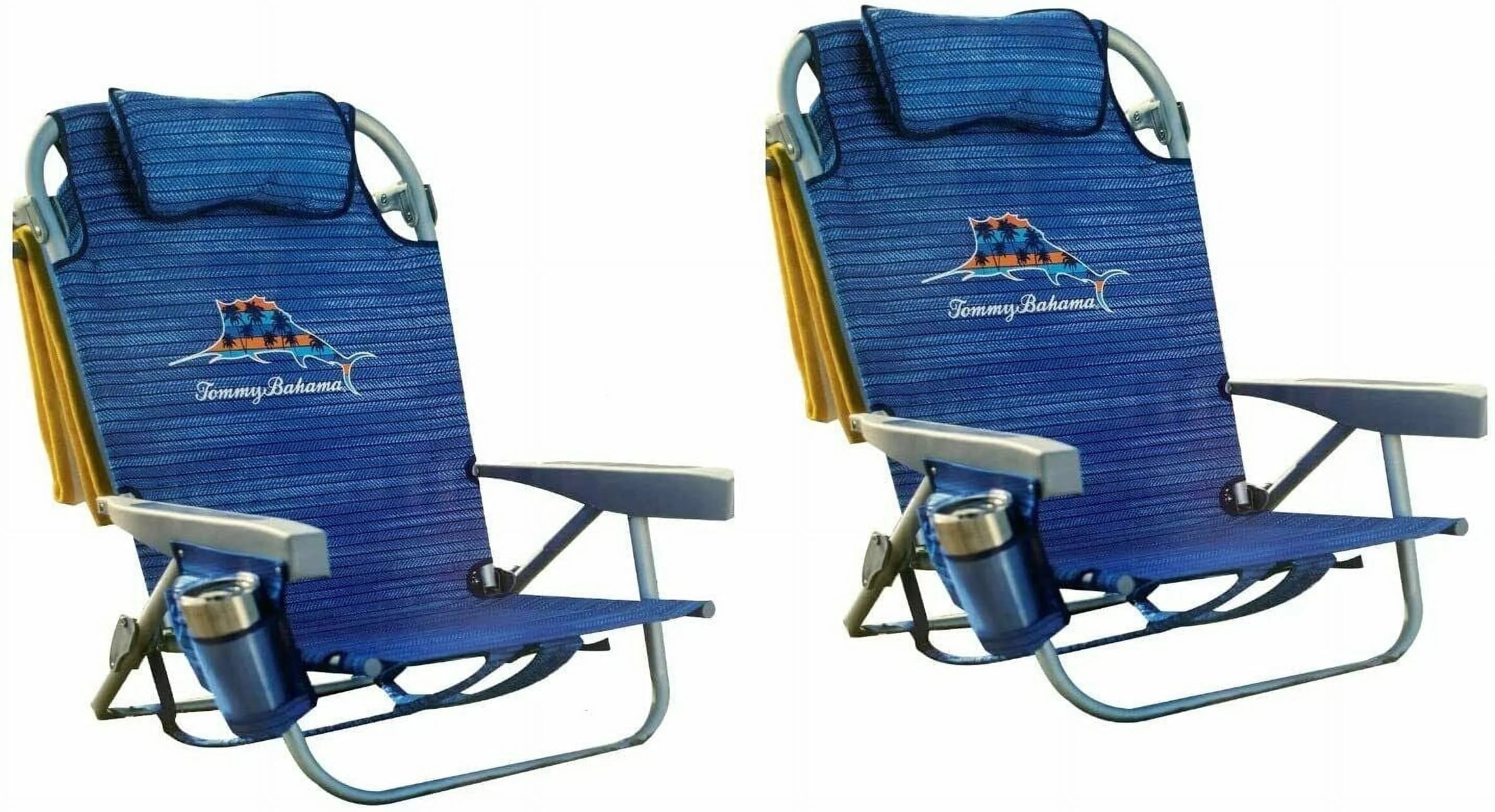 Backpack Beach Chairs (2 Pk, Blue)