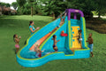 Slam 'n Curve Inflatable Slide & Kiddie Pool for Outdoor Use