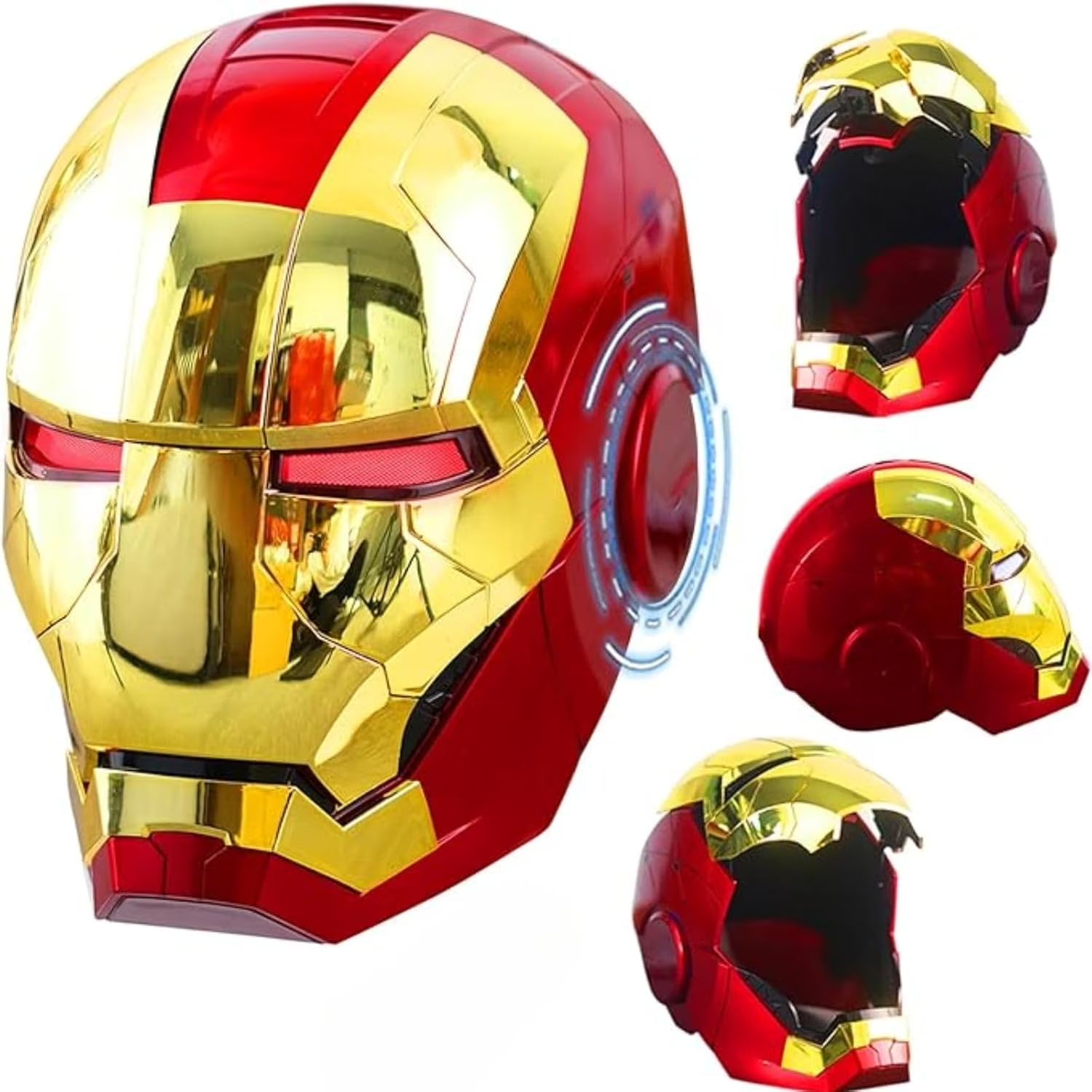 Iron-HeroMan Helmet w/ Jarvis Voice, Remote & Touch Controlled Open/Close, Real-life Collectible Mask for Halloween, Christmas, Birthday, Cosplay