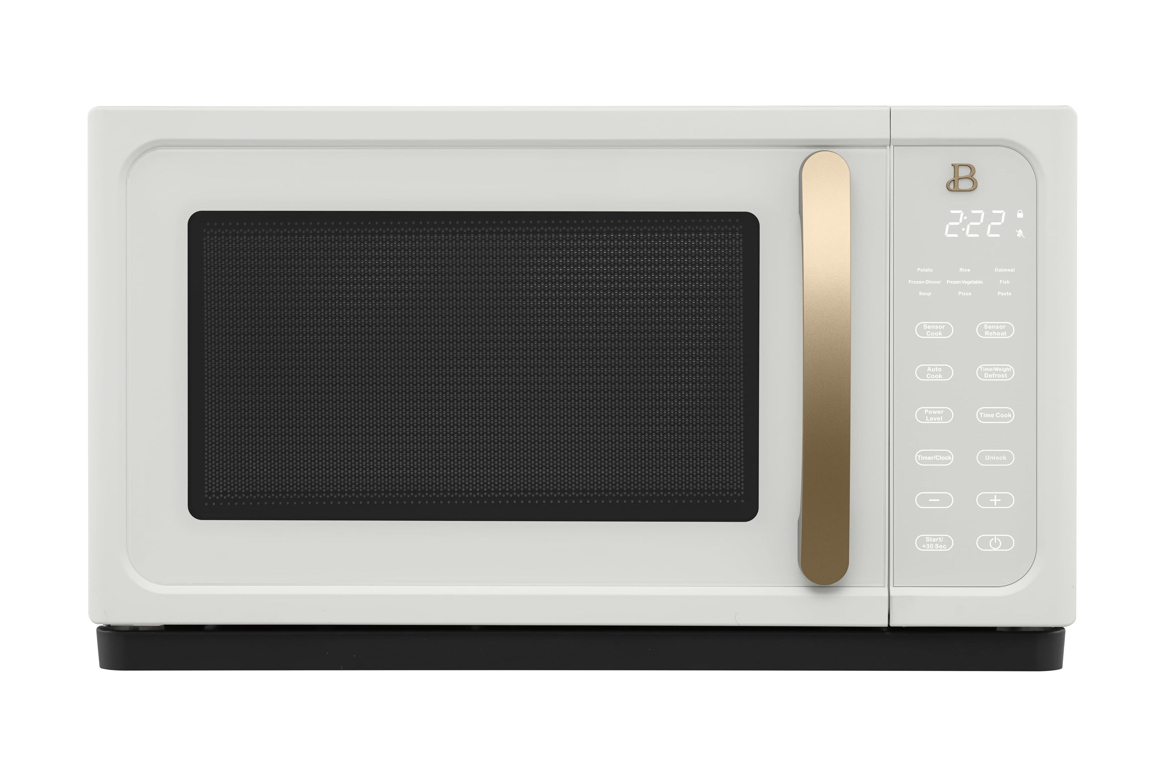 1.1 Cu ft 1000W Sensor Microwave Oven, White Icing