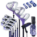 Women's Complete Golf Club Set Package w/ Rain Hood, Right-Handed Purple (14 ct)