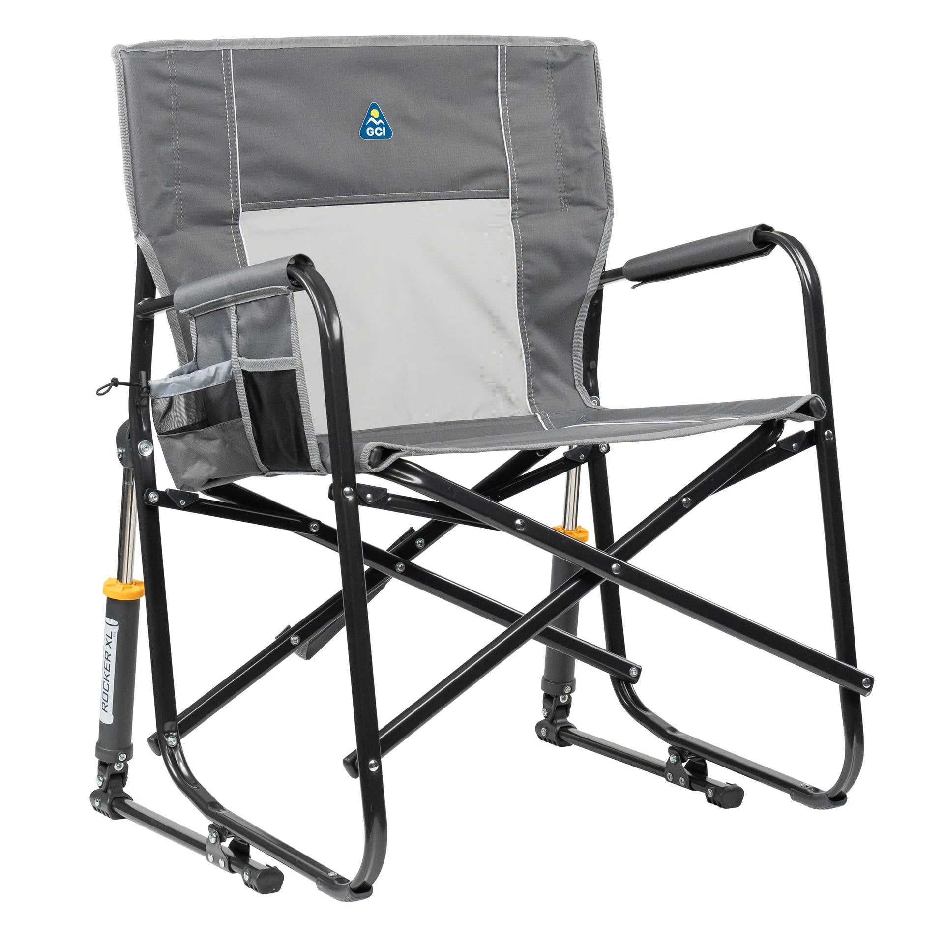 Oversized Foldable Rocking Camp Chair - Freestyle Rocker XL, Pewter