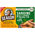 Sardine Fillets in 100% Olive Oil, Wild Caught, Skinless & Boneless, 4.375 oz, 6-Ct