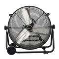 24" High Velocity Drum Floor Fan, Industrial, 3-Speed, Adjustable Tilt